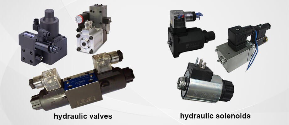 a picture of hydraulic valves and hydraulic solenoid